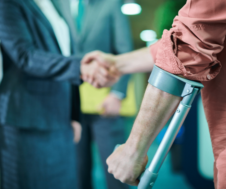 NYC accident attorney meeting with injured client